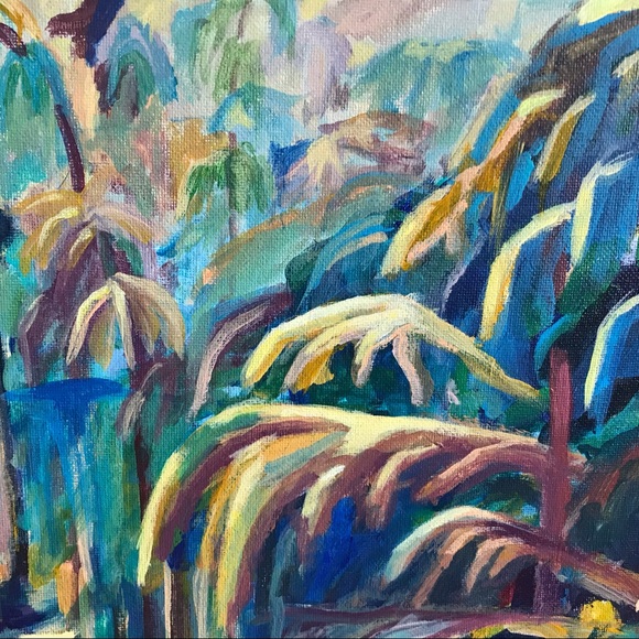 Original Acrylic on Canvas Painting Magical Garden - Picture 6 of 7